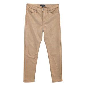 Banana Republic Faux Suede Pants Womens Tan Microfiber 5 Pocket Stretch Size 6
